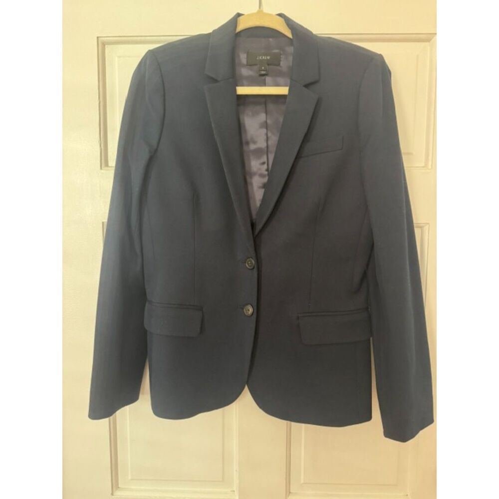 J.Crew Navy Tailored Blazer, Size 8